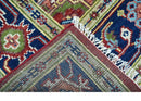 Custom Made Traditional Serapi Rust And Blue Hand Knotted wool area rug by The Rug Decor