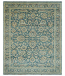 Teal Oushak Hand Knotted Wool Area Rug - Traditional Artisan by The Rug Decor