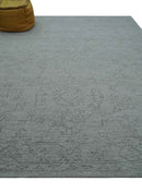 Custom Made Traditional Transitional Gray Hand Tufted wool rug