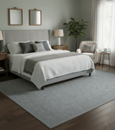 Custom Made Traditional Transitional Gray Hand Tufted wool rug
