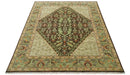 Custom Made Traditional Tribal Beige And Brown Hand Knotted wool area rug by The Rug Decor