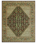 Custom Made Traditional Tribal Beige And Brown Hand Knotted wool area rug by The Rug Decor