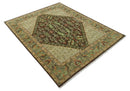 Custom Made Traditional Tribal Beige And Brown Hand Knotted wool area rug by The Rug Decor