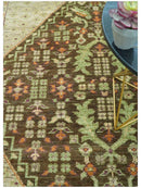 Custom Made Traditional Tribal Beige And Brown Hand Knotted wool area rug by The Rug Decor