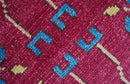 Custom Made Traditional Tribal Design Red And Blue Hand Knotted Wool Rug
