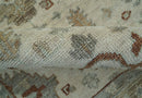 Custom Made Traditional Turkish Beige Hand knotted Wool Area Rug