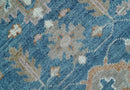 Custom Made Traditional Turkish Blue Hand knotted Wool Rug by The Rug Decor