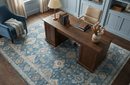 Custom Made Traditional Turkish Blue Hand knotted Wool Rug by The Rug Decor