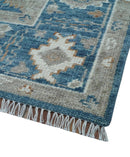 Custom Made Traditional Turkish Blue Hand knotted Wool Rug by The Rug Decor