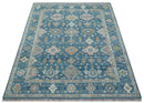 Custom Made Traditional Turkish Blue Hand knotted Wool Rug by The Rug Decor