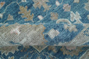Custom Made Traditional Turkish Blue Hand knotted Wool Rug by The Rug Decor