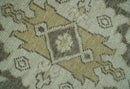 Custom Made Traditional Turkish Design Beige And Rust Hand knotted Wool Area Rug