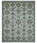 Custom Made Traditional Turkish Design Beige Hand Knotted Natural Wool Area Rug
