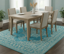 Turkish Hand Knotted Wool Area Rug with Blue and Beige Traditional Heirloom Piece by The Rug Decor