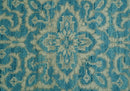 Turkish Hand Knotted Wool Area Rug with Blue and Beige Traditional Heirloom Piece by The Rug Decor
