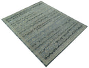 Custom Made Traditional Turkish Gray And Charcoal Hand Knotted Wool Rug