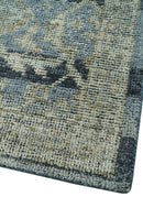 Custom Made Traditional Turkish Gray And Charcoal Hand Knotted Wool Rug