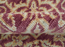 Maroon and Beige Turkish Hand-Knotted Wool Area Rug - Custom Made by The Rug Decor