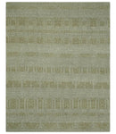 Hand Knotted Beige and Camel Wool Area Rug - Transitional Classic Contemporary Style by The Rug Decor