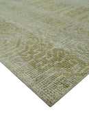 Hand Knotted Beige and Camel Wool Area Rug - Transitional Classic Contemporary Style by The Rug Decor