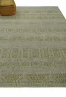 Hand Knotted Beige and Camel Wool Area Rug - Transitional Classic Contemporary Style by The Rug Decor