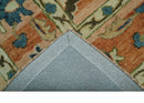 Custom Made Transitional Peach and Blue Hand Tufted Wool Area Rug