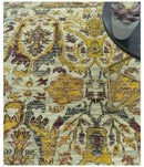 Custom Made Transitional Silver, Gold and Gray Hand Knotted Wool Rug by The Rug Decor