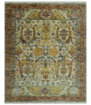 Custom Made Transitional Silver, Gold and Gray Hand Knotted Wool Rug by The Rug Decor