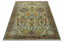 Custom Made Transitional Silver, Gold and Gray Hand Knotted Wool Rug by The Rug Decor