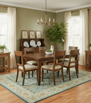 Custom Made Tree of Life Beige And Teal Floral Design Hand Tufted Wool Area Rug by The Rug Decor