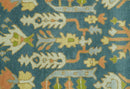 Custom Made Tree of Life Beige And Teal Floral Design Hand Tufted Wool Area Rug by The Rug Decor