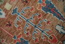 Custom made Tree of Life Brown and Rust Hand Knotted Traditional Oushak Wool Rug