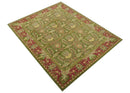 Custom Made Tree of life Green And Red Traditional Design Hand Tufted Wool Rug by The Rug Decor