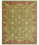 Custom Made Tree of life Green And Red Traditional Design Hand Tufted Wool Rug by The Rug Decor