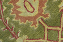Custom Made Tree of life Green And Red Traditional Design Hand Tufted Wool Rug by The Rug Decor