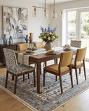 Wool Oushak Area Rug Hand Knotted Tree of Life Antique Ivory Blue Gray Pattern by The Rug Decor