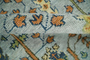 Custom Made Tree of life Rust And Silver Round Hand Knotted Wool Rug
