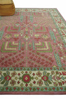Wool Hand Tufted Area Rug Tree of Life Traditional Floral Dark Peach