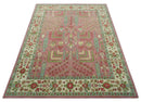 Wool Hand Tufted Area Rug Tree of Life Traditional Floral Dark Peach