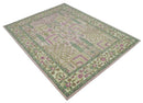 Hand-Tufted Wool Area Rug - Tree of Life Design with Purple, Green, Olive, Beige