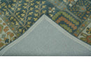 Custom Made Tree of life Traditional Teal, Silver, Green and Dark Peach wool Rug