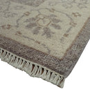 Custom Made Vintage Style Tree of life Brown And Beige Hand Knotted Wool Rug