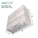 Akicon 36" Stainless Steel Wall Mount Range Hood, 3 Stacks Kitchen Hood with 600 CFM Vent Motor- AK-HS36L