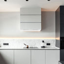 Akicon 36" Stainless Steel Wall Mount Range Hood, 3 Stacks Kitchen Hood with 600 CFM Vent Motor- AK-HS36L