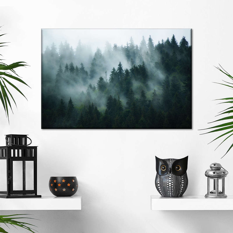 Misty Fir Forest Wall Art