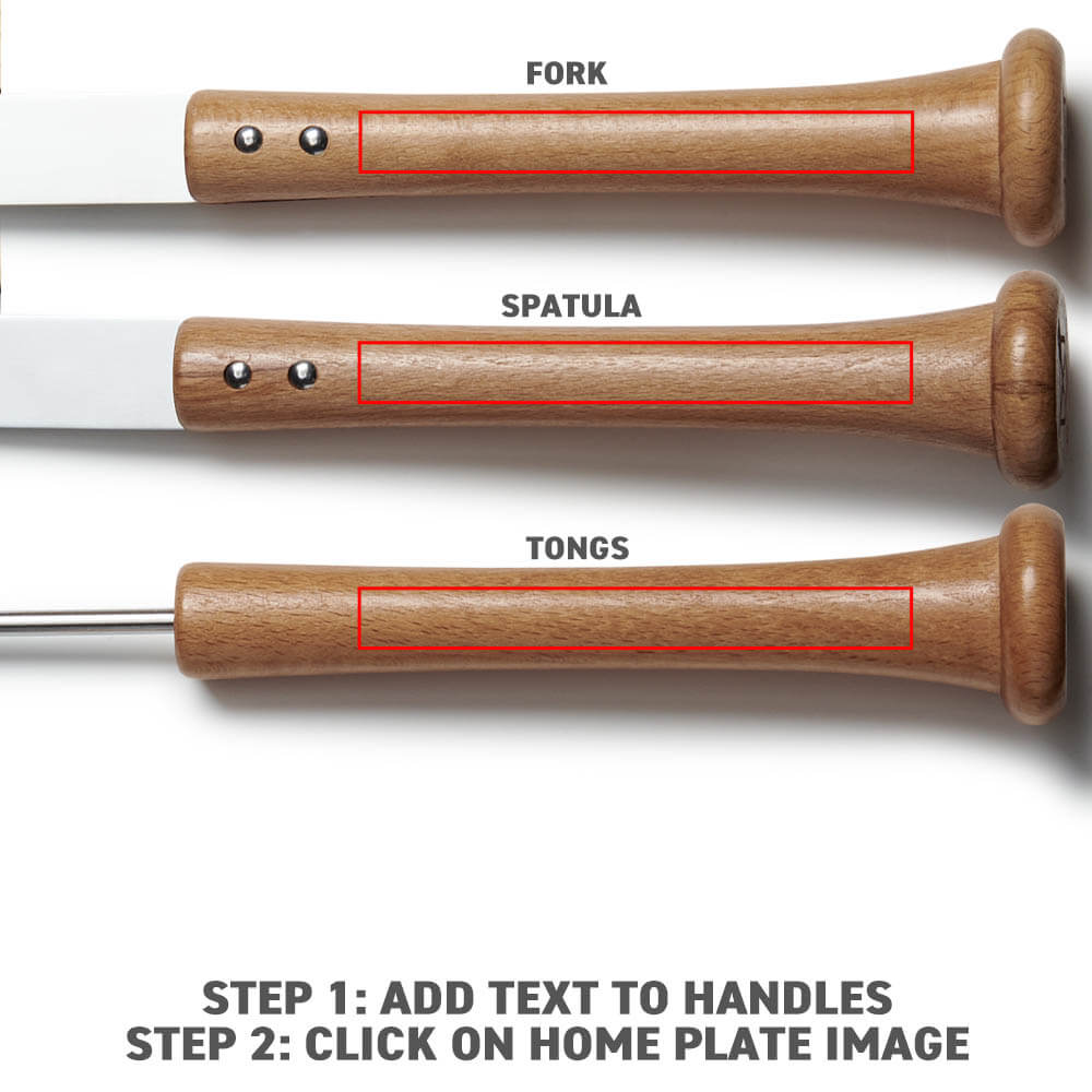 Stainless Steel 4-Piece Grill Tool Set with Custom Handles - Silver Slugger Edition, photo 3 of 9