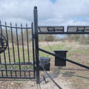 20x8 ft Steel Dual Swing Driveway Gate by Chery Industrial