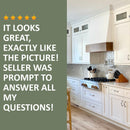 White Wood Range Hood With Tapered Front and Decorative Trim - 30", 36", 42", 48", 54" and 60" Widths Available