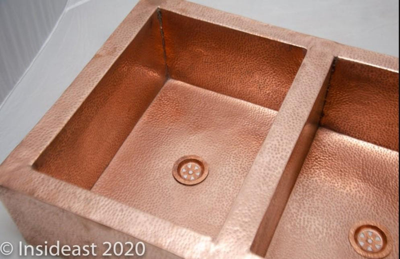 Customized Farmhouse 16 Gauge Copper Kitchen Sink