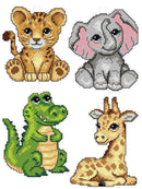 "Cute Animals" 121CS Counted Cross-Stitch Kit